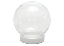 Sneeuwbol - schudbol - plastic - 8,5 cm - decoratie - set van 18