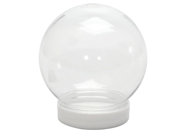 Sneeuwbol - schudbol - plastic - 8,5 cm - decoratie - set van 18