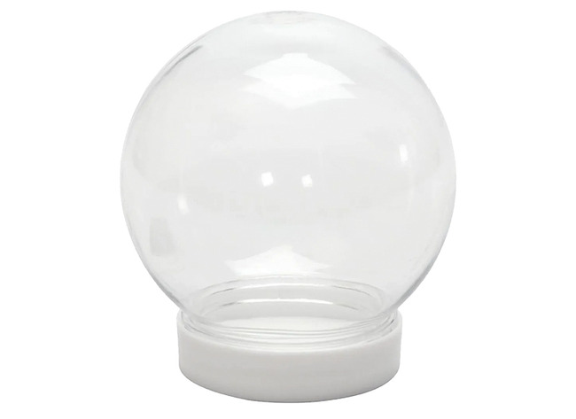 Decoratie - sneeuwbol - schudbol - plastic - 8,5 cm - set van 18