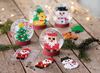 Sneeuwbol - schudbol - plastic - 8,5 cm - decoratie - set van 18