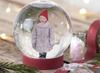 Sneeuwbol - schudbol - plastic - 8,5 cm - decoratie - set van 18