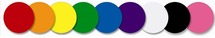 Plakfiguren - gegomd - cirkel - 50 mm - gekleurd - set van 400