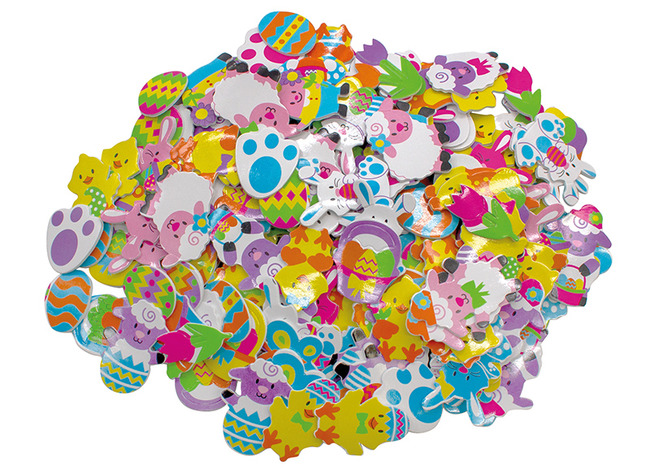 Stickers - foam - Pasen - set van 200 assorti
