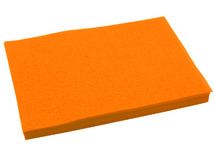 Vellen - vilt - 20x30 cm - textiel - oranje - pak van 10 vellen