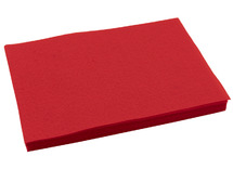 Vellen - vilt - 20x30 cm - textiel - rood - pak van 10 vellen