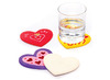 Onderzetters - porselein - hart - set van 6