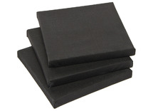 CANVAS - SCHILDERPANELEN - ZWART - VIERKANT - SET VAN 3