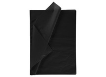 Knutselpapier - zijdepapier - 50 x 70 cm - zwart - pak van 26 vellen