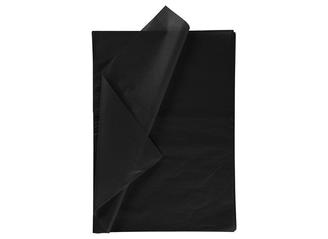 Knutselpapier - zijdepapier - 50 x 70 cm - zwart - pak van 26 vellen