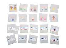 Getalkaarten - tot 10 - wiskunde - karton - set van 55 assorti