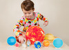 Speelgoed - figuren - Freckled Frog Travelling in Space - ruimtereizen - zonnestelsel - hout - per set