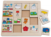 Puzzel - sorteerpuzzel - Beleduc - thuis - 12 stukjes - hout - per stuk
