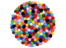 Decoratie - pompons - gekleurd - mini - klein - 1 cm diameter - set van 1000 assorti