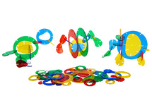 Constructie - transparante bouwvormen - EDX Education Interlocking Rainbow Pebbles - set van 96 assorti