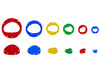 Constructie - transparante bouwvormen - EDX Education Interlocking Rainbow Pebbles - set van 96 assorti