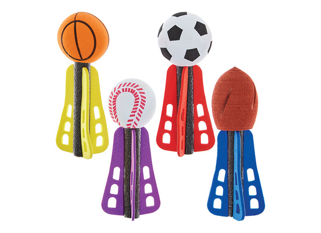 Cadeautje - raket sportballen - set van 4 assorti