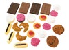 Voeding - imitatie - chocolade en patisserie - assortiment van 24