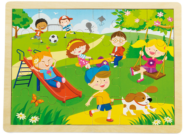 Puzzel - themapuzzel - Viga - seizoenen - lente - hout - 24 stukjes - per stuk