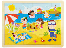 Puzzel - themapuzzel - Viga - seizoenen - zomer - hout - 24 stukjes - per stuk