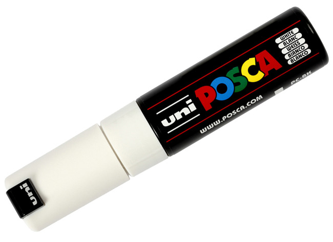 Stiften - verfstiften - Posca PC5K - wit - per stuk