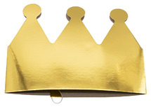 Kronen - verjaardag - karton - goud - set van 6