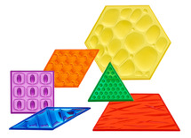 Bouwset - sensorische patroonblokjes - EDX Education Sensory Pattern Blocks - set van 60 assorti