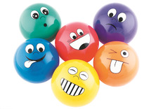 Bal - emotieballen - verschillende gelaatsuitdrukkingen - set van 6 assorti