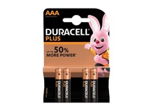 Batterijen - duracell - aaa - per 4