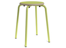 Kruk - Unikleur - 35 cm x 35 cm x 46 cm - onderstel groen - zitoppervlak groen - per stuk