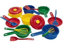 Kookset - eetset - Dantoy - plastic - set van 14 assorti