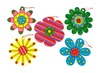 Karton - bloemen - figuren - blanco - set van 100 assorti