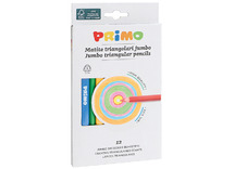 Potloden - kleurpotloden - Primo Jumbo - driehoekig - dik - etui - set van 12 assorti
