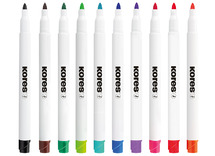 Stiften - whiteboard stiften - Kores - rond - fijn - set van 10 assorti
