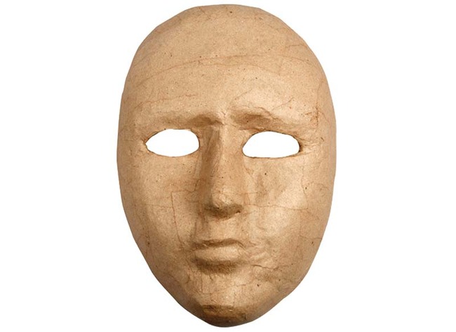 Maskers - gezicht - papier-maché - per stuk