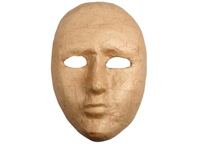 Masker - figuren - gezicht - papier-maché - per stuk