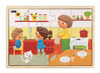 Puzzel - themapuzzel - Nathan - opgeruimd staat netjes - tanden poetsen, handen wassen, bad nemen, huiswerk maken - hout - set van 4 assorti