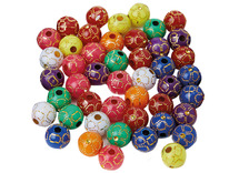 Parels - kralen met gouden rand - rond - set van 100 assorti