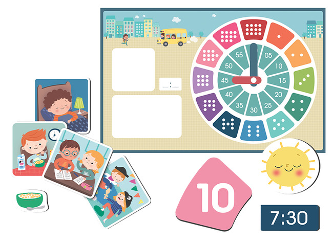 Spel - Apli The Hours - het uur dagelijkse activiteiten - magnetisch - per spel