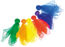 Spel - werpspel - Spordas Scarfballs - shuttle - gooipluimpjes - bewegen - set van 6 assorti