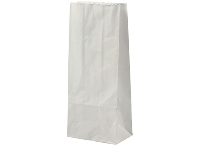 Zakken - kraftpapier - wit - 22 x 6,5 x 9 cm - set van 100