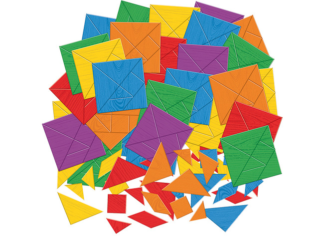 Kleur en vorm - tangram - kunstwerk - set van 700 assorti