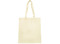 Draagtas - boodschappentas met lange lussen - textiel - blanco - 38 x 43 cm - set van 3
