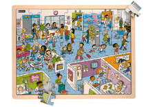 Themapuzzel - ziekenhuis - 72 stukjes - hout - per stuk