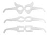 Karton - brillen - blanco - set van 16 assorti