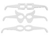 Figuren - karton - brillen - blanco - set van 16 assorti
