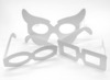 Figuren - karton - brillen - blanco - set van 16 assorti