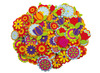 Stickers - foam - bloemen - set van 144 assorti