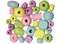 Kralen - hout - mix - pastelkleuren - pot van 400g