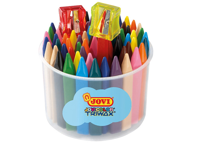 Crayons A La Cire Triangulaires Jovi Triwax - Pot De 72