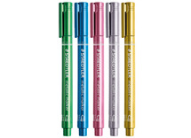 Stiften - kleurstiften - Staedtler - Metallic - set van 5 assorti